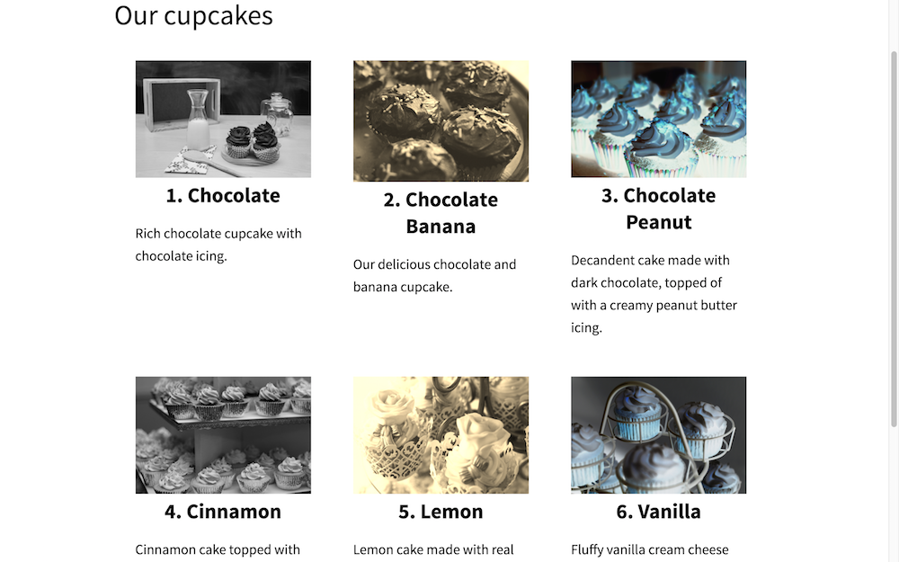 Cupcakes Index